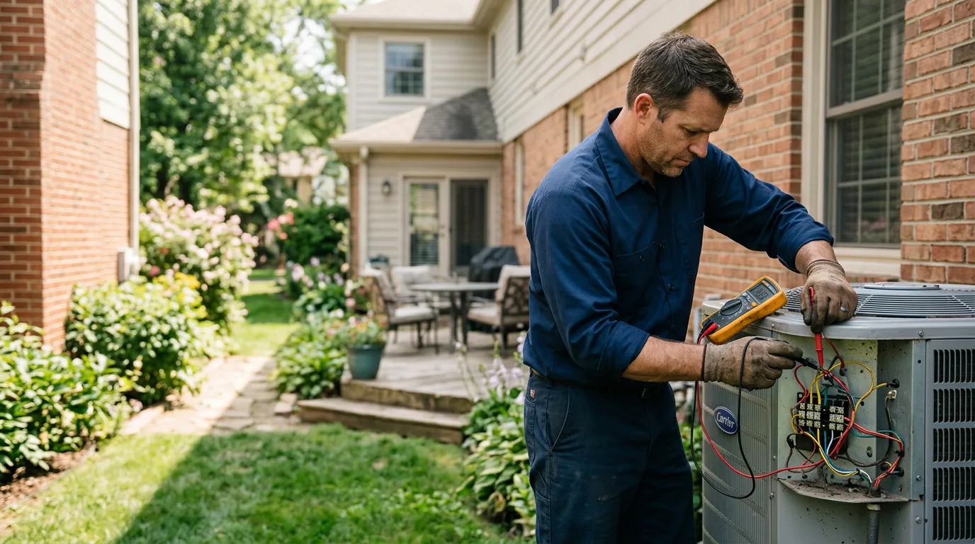 HVAC technician working near Opolis, KS